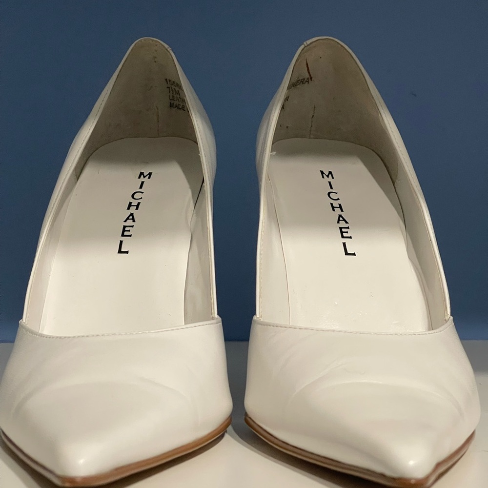 Michaels Elegant White Heels